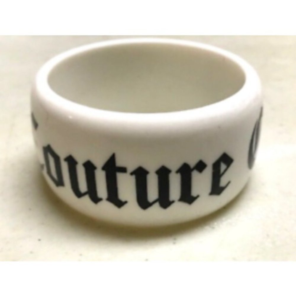 White Couture Crazy Wide Bangle